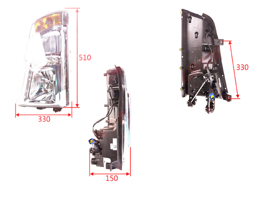 मानक या कस्टम पैकेजिंग के लिए हल्के ट्रक हेडलाइट Tongshuai 12V/24V फ्रंट लाइट